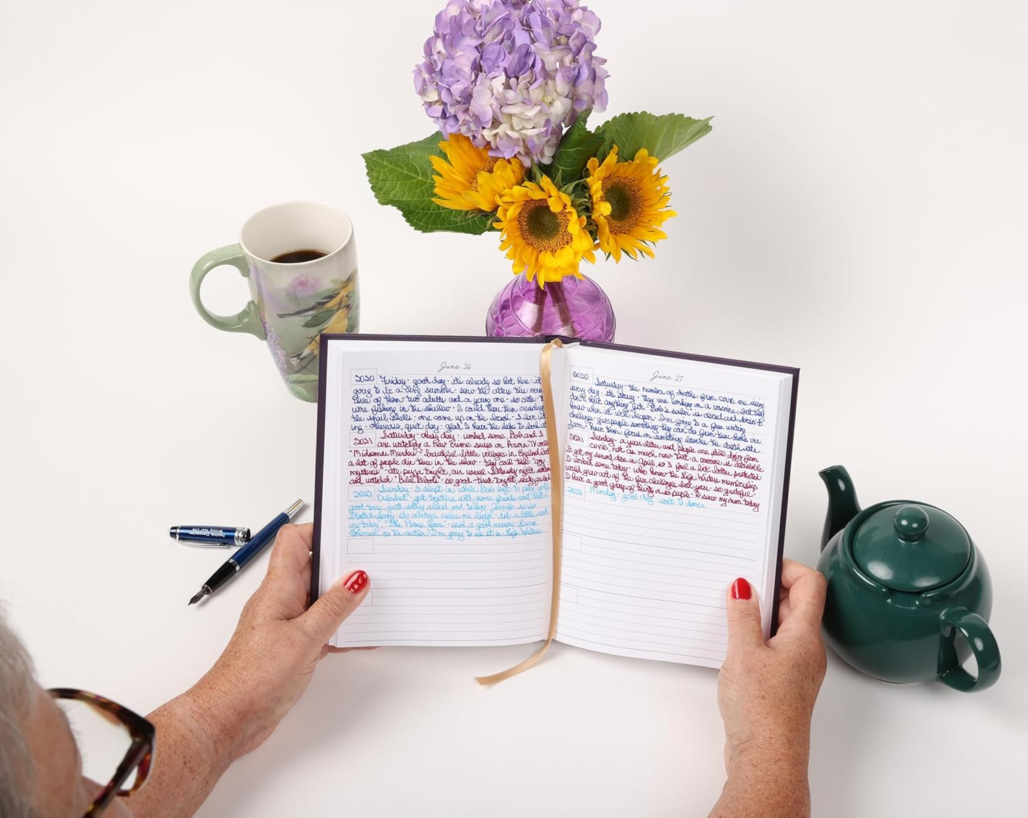 Hard Cover 5 Year Journal | the Easiest to Use Five Year Journal | Quick and Easy Five Year Daily Journal System | 6X8.25 Inch Size (Turquoise)